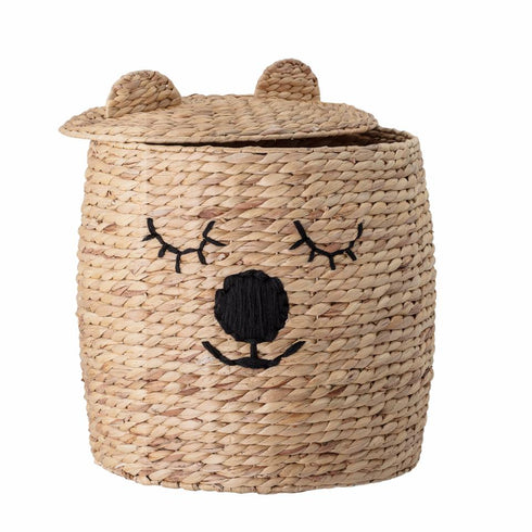 Bloomingville Dolma Basket w/Lid, Nature, Water Hyacinth